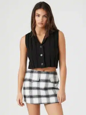 plaid mini skirt